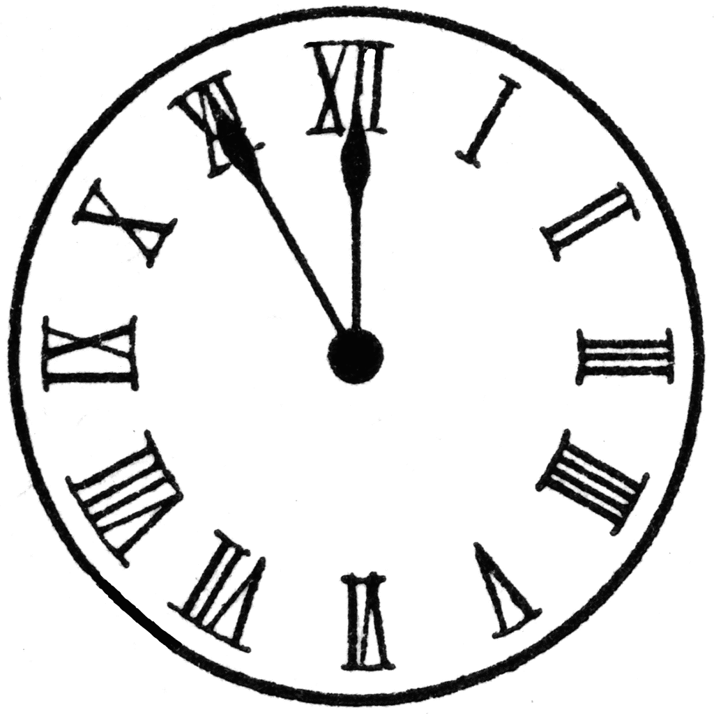 12 o'clock clipart