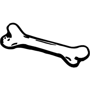 Bones clipart black and white