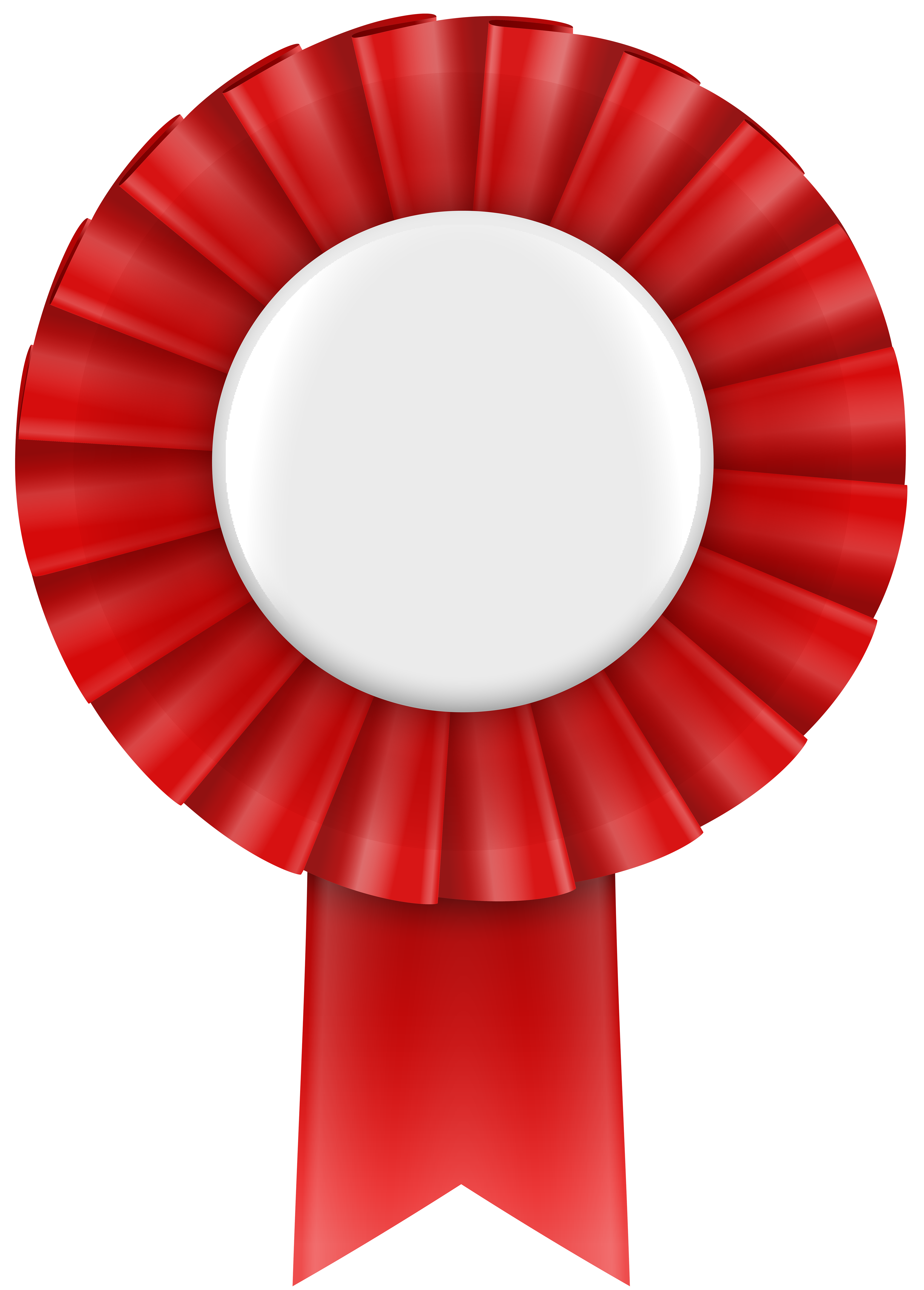 Red Rosette Ribbon PNG Clip Art Image
