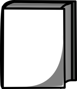 Book cover clipart black and white