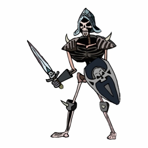 Scary Skeleton With Sword And Shield Photo Cut Outs from Zazzle.
