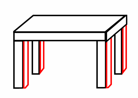 Drawing a cartoon table