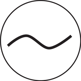 Electrical Symbol Labels-On-A-Roll - Alternating Current Symbol