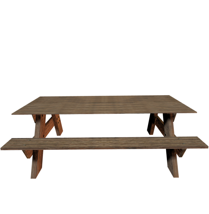 Cartoon picnic table tables clipart