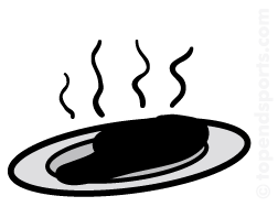 Steaming Platter Clipart