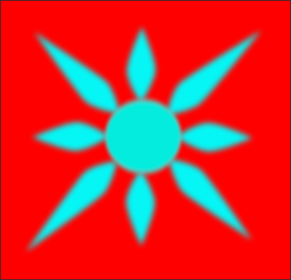 sun rays shining blue sky - vector Clip Art