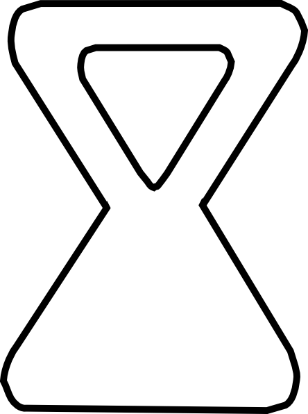 White Hourglass Outline Clip Art - vector clip art ...