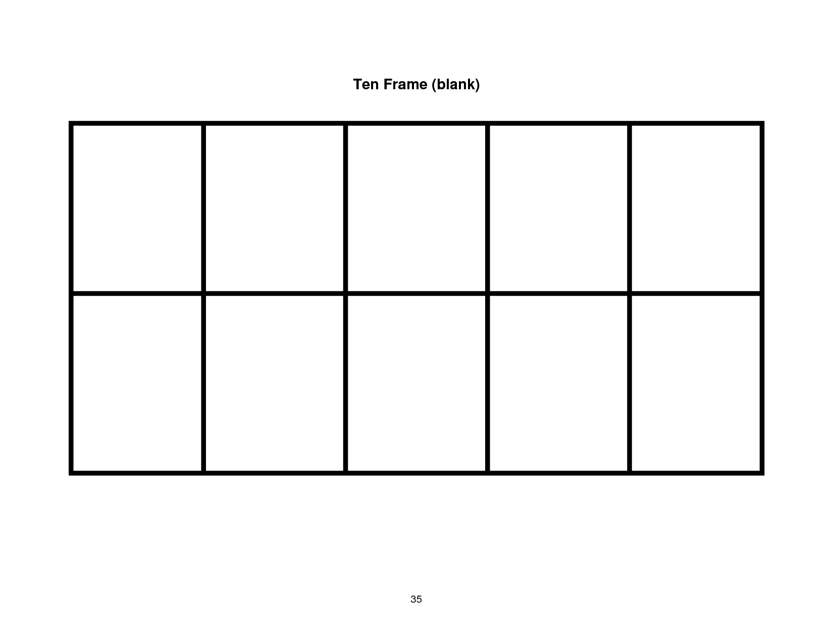 Blank ten frame clipart