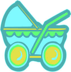 Baby pram clip art