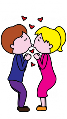 How To Draw People Kissing, Valentines Day, Easy Step-by-Step ...