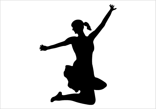 Women Jumping Silhouette Graphics Silhouette Graphics