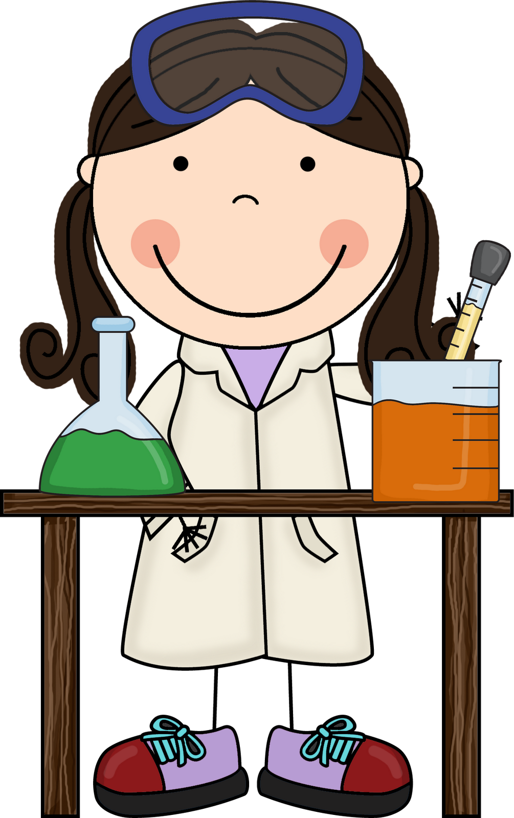 Girl Mad Scientist Clipart