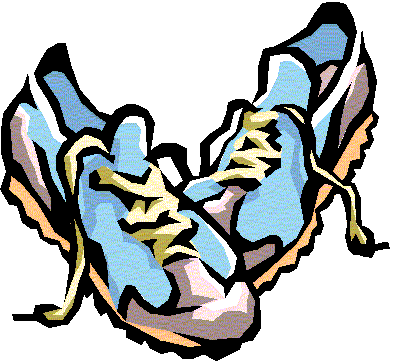 Athletic shoes clipart