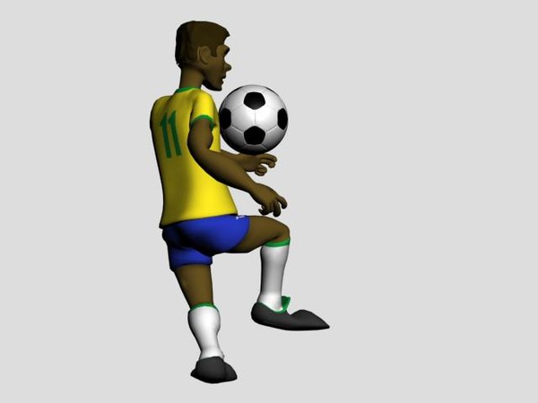 3d soccer player