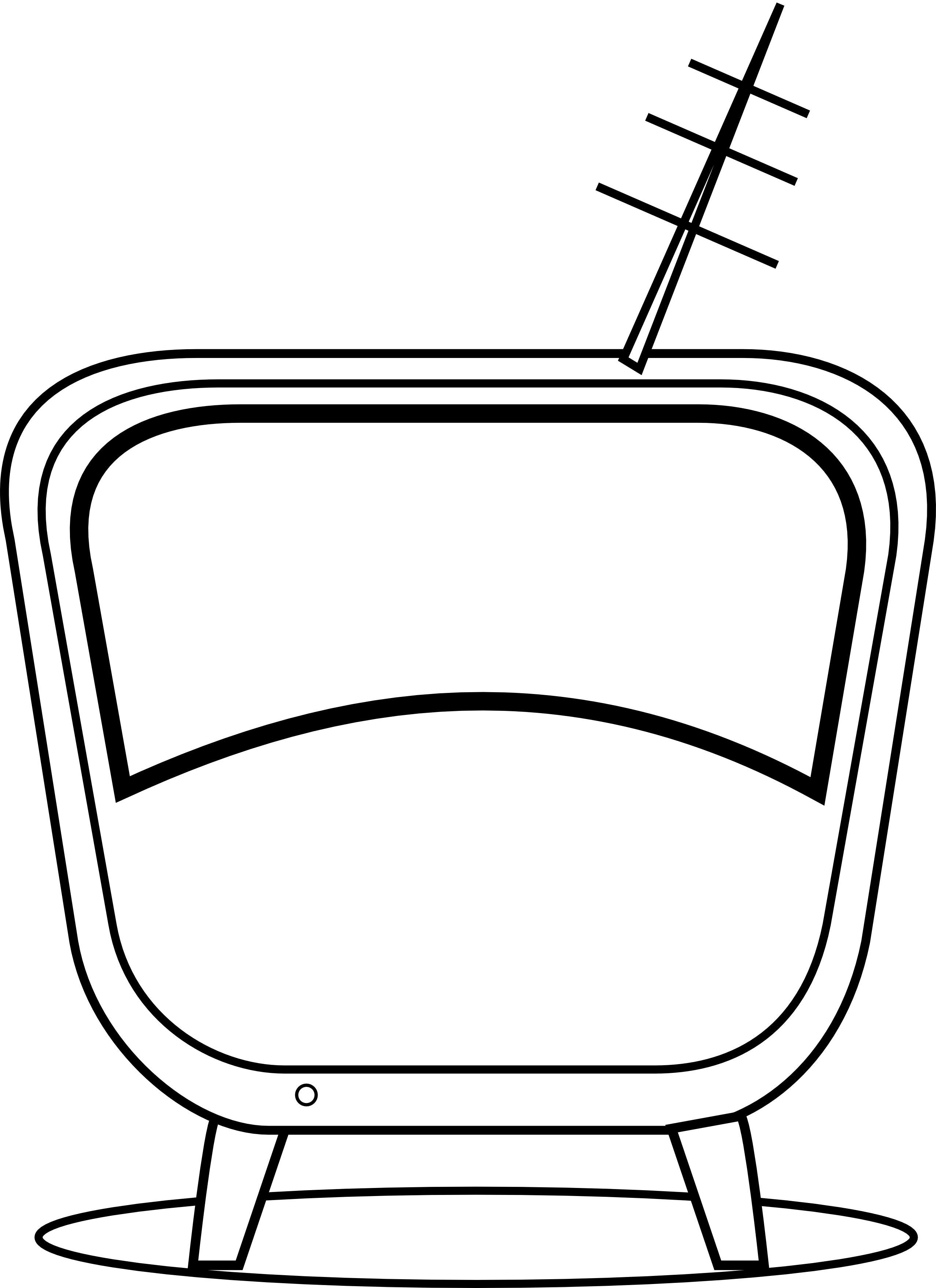 chrisdesign comic tv black white line art ...