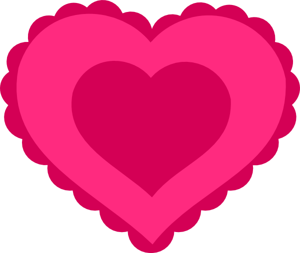 Pink Lace Heart clip art Free Vector