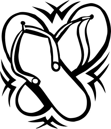 Summer sandals coloring page | Image Coloring Pages