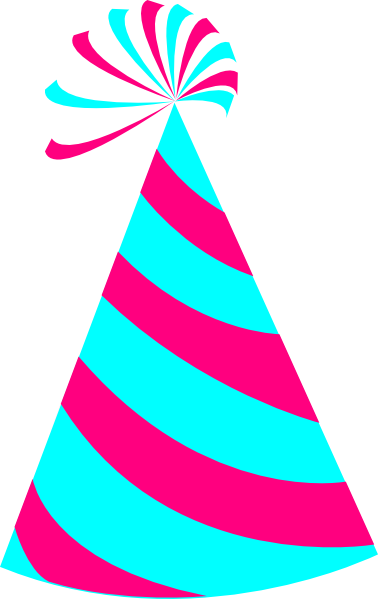 Pink And Blue Party Hat clip art - vector clip art online, royalty ...