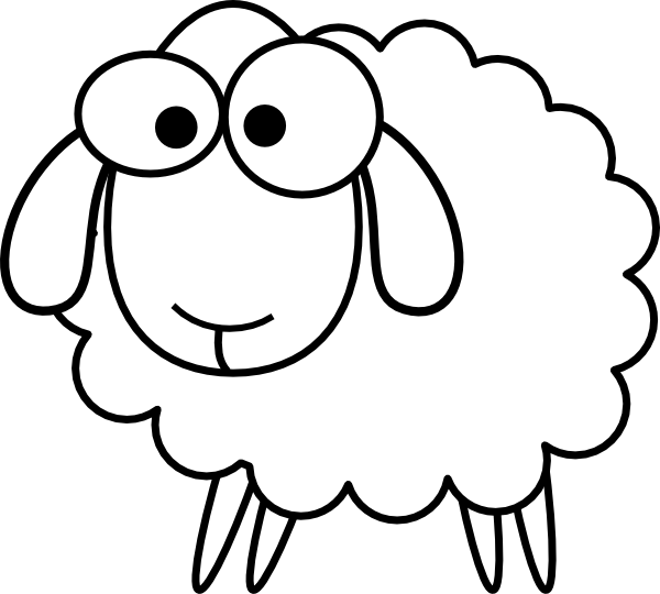 Outline Sheep clip art - vector clip art online, royalty free ...
