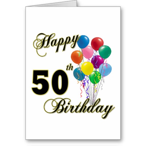 Happy 50th Birthday Gifts and Birthday Apparel Sticker from Zazzle.