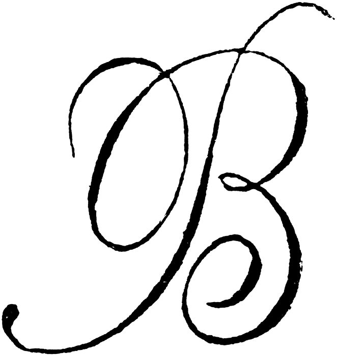 Educational ClipArt: Decorative Letters, B 7