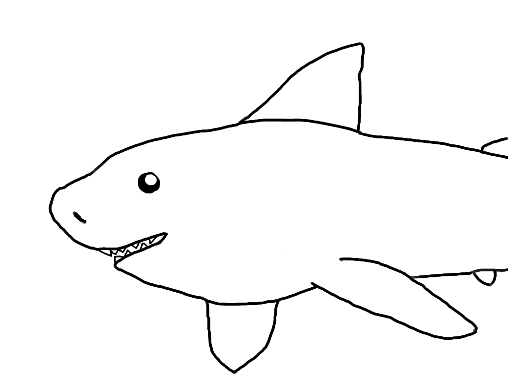 Shark lineart by FireheartFan15 on DeviantArt