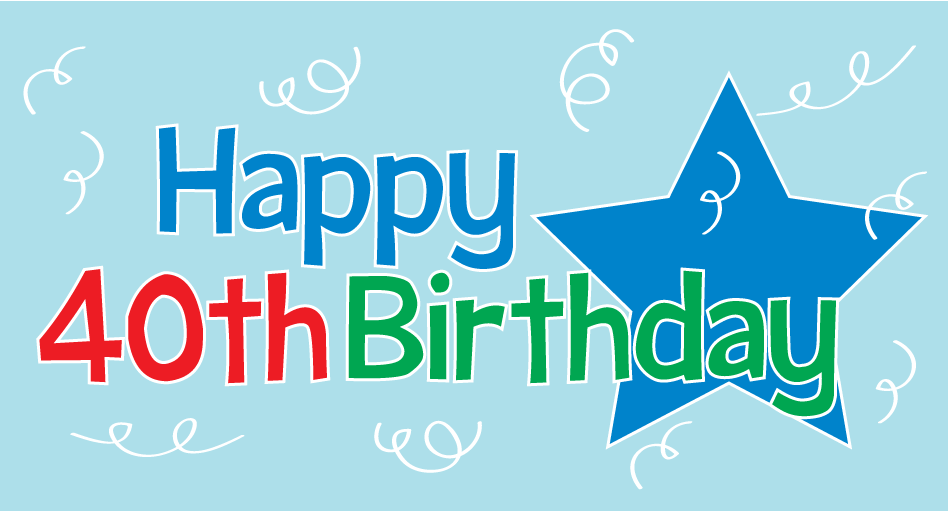 40th birthday party clipart