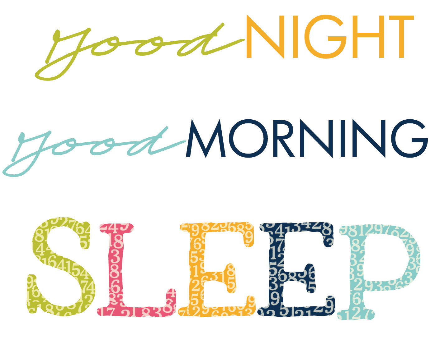 Good Night, Good Morning Fabric Label