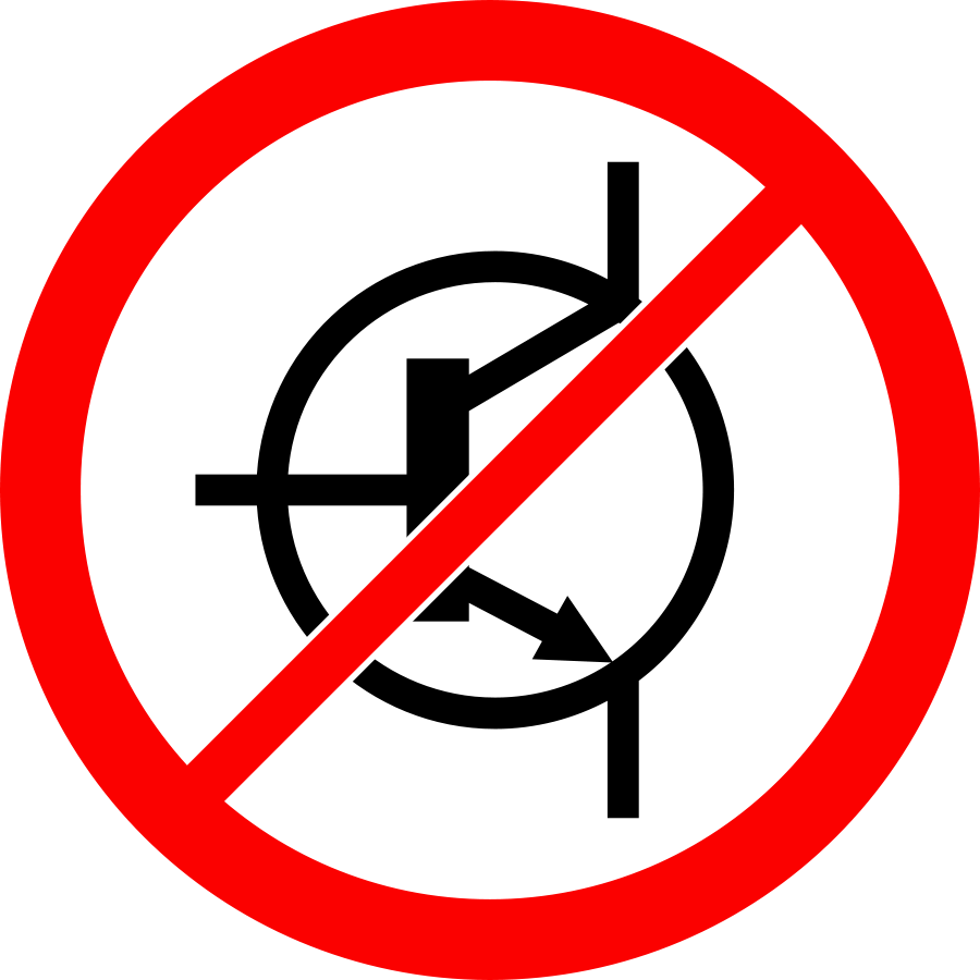 No transistor sign Clipart, vector clip art online, royalty free ...