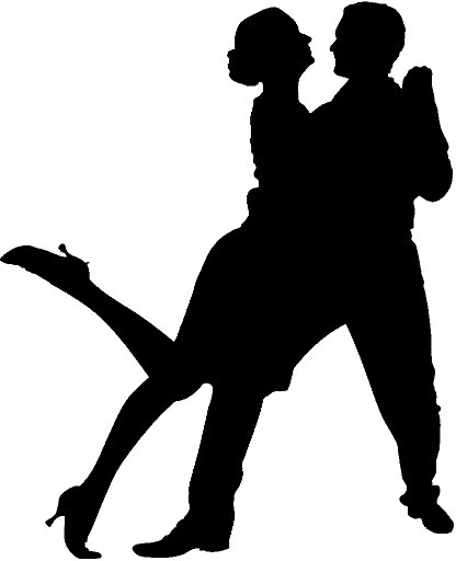 Clipart couple dancing silhouette