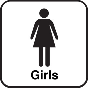 Bathroom signage clipart