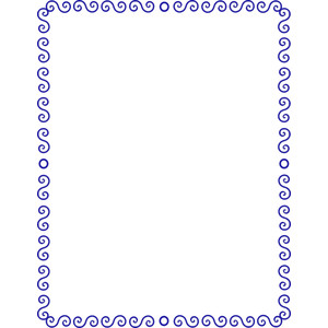 S SPIRAL BORDER NAVY - public domain clip art image - Polyvore