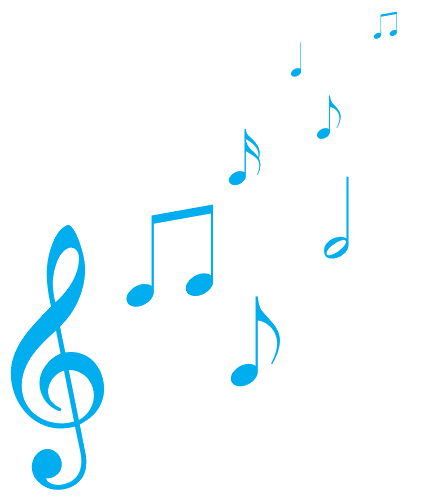 Blue Music Notes Wallpaper
