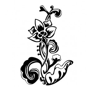 Free abstract floral vector