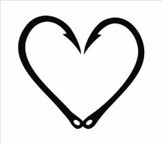 Fish Hook Heart Clipart