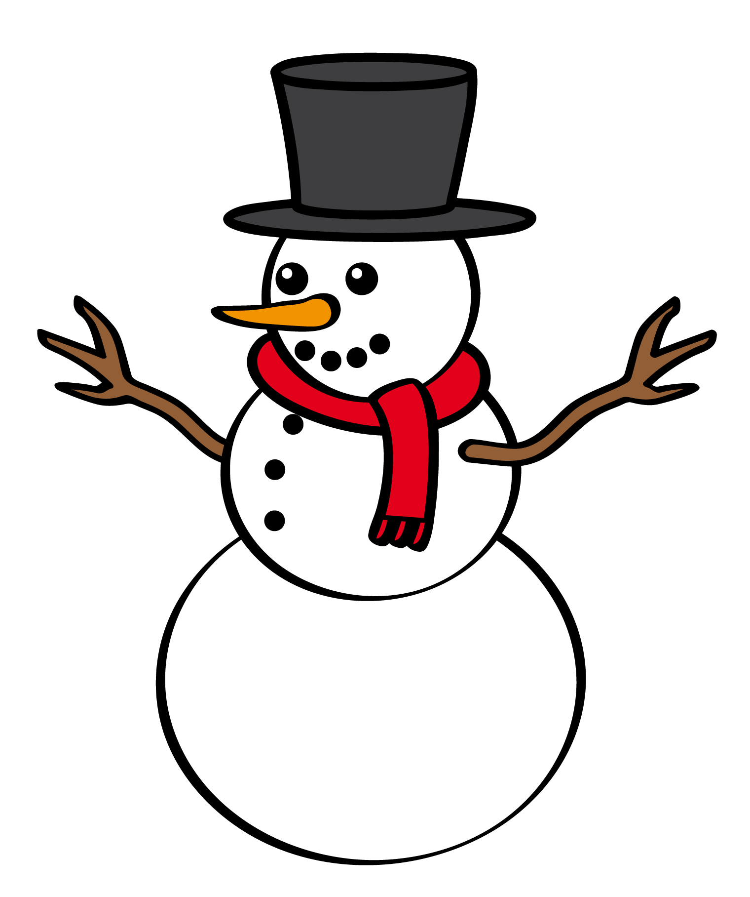 Cute christmas snowman clipart free