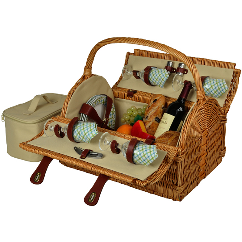 Yorkshire Picnic Basket,4 Person, Gazebo Pattern