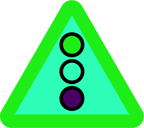 Traffic lights ahead sign - vector Clip Art