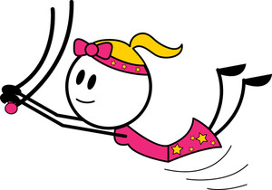 Trapeze Artist Clipart Image - Clip Art Illustration of a Stick ...