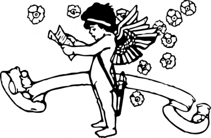 Download Cupid With List clip art Vector Free