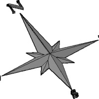 North arrow symbol in AUTOCAD DRAWING | BiblioCAD