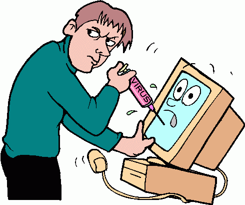 Clipart computer virus
