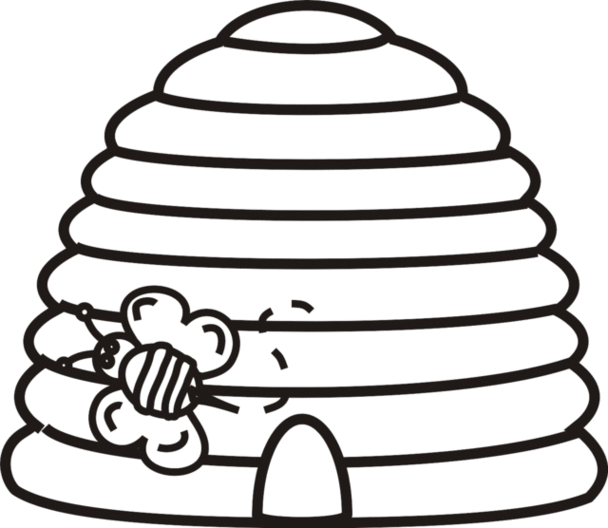 Animals For > Bumble Bee Hive Coloring Page Clipart - Free to use ...