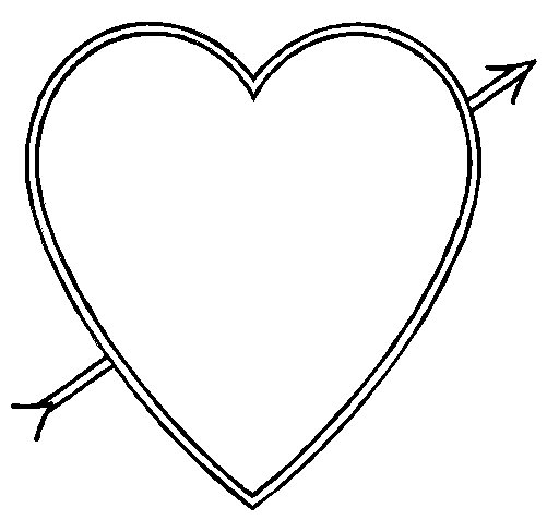Best Photos of Arrow And Heart Line Drawing - Heart Drawings with ...