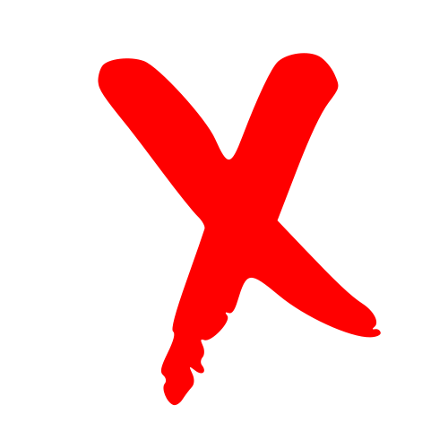Outlook clipart red x
