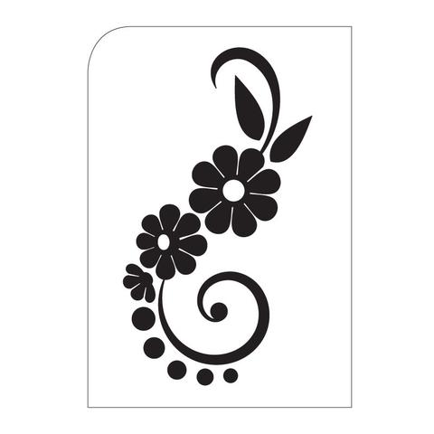 635. Flower V Stencil – Sparkleyez