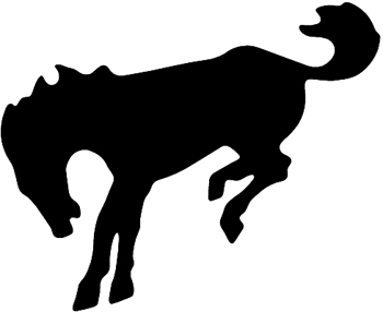 Bucking horse silhouette decal Customized Online. 0030