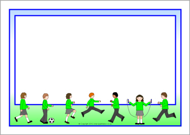Playtime A4 page borders (SB7780) - SparkleBox