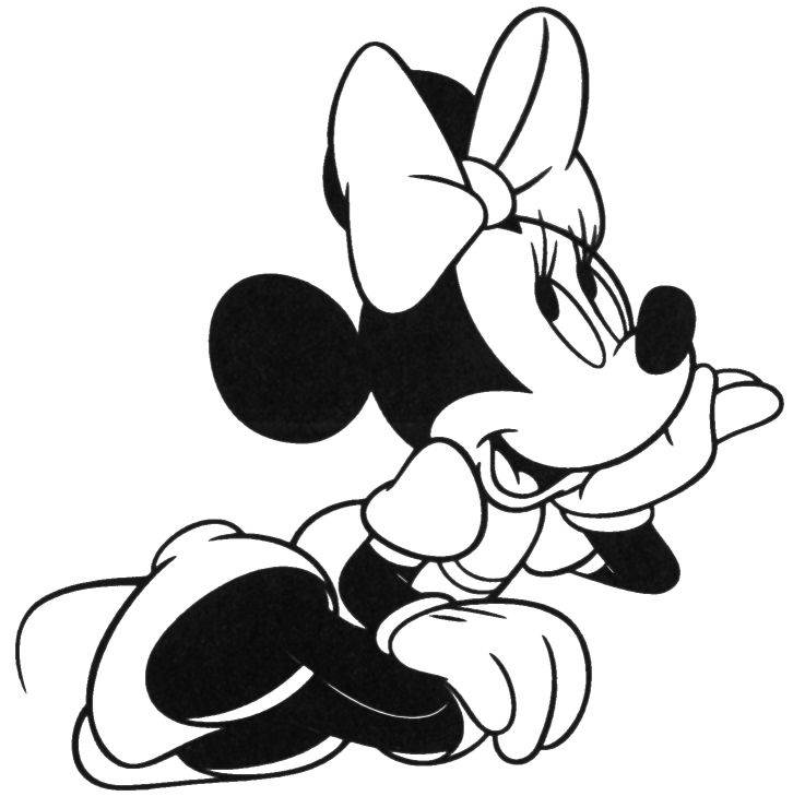 Free Printable Disney Minnie Mouse Cartoon Coloring Pages