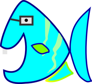 Fish With Glasses clip art - vector clip art online, royalty free ...